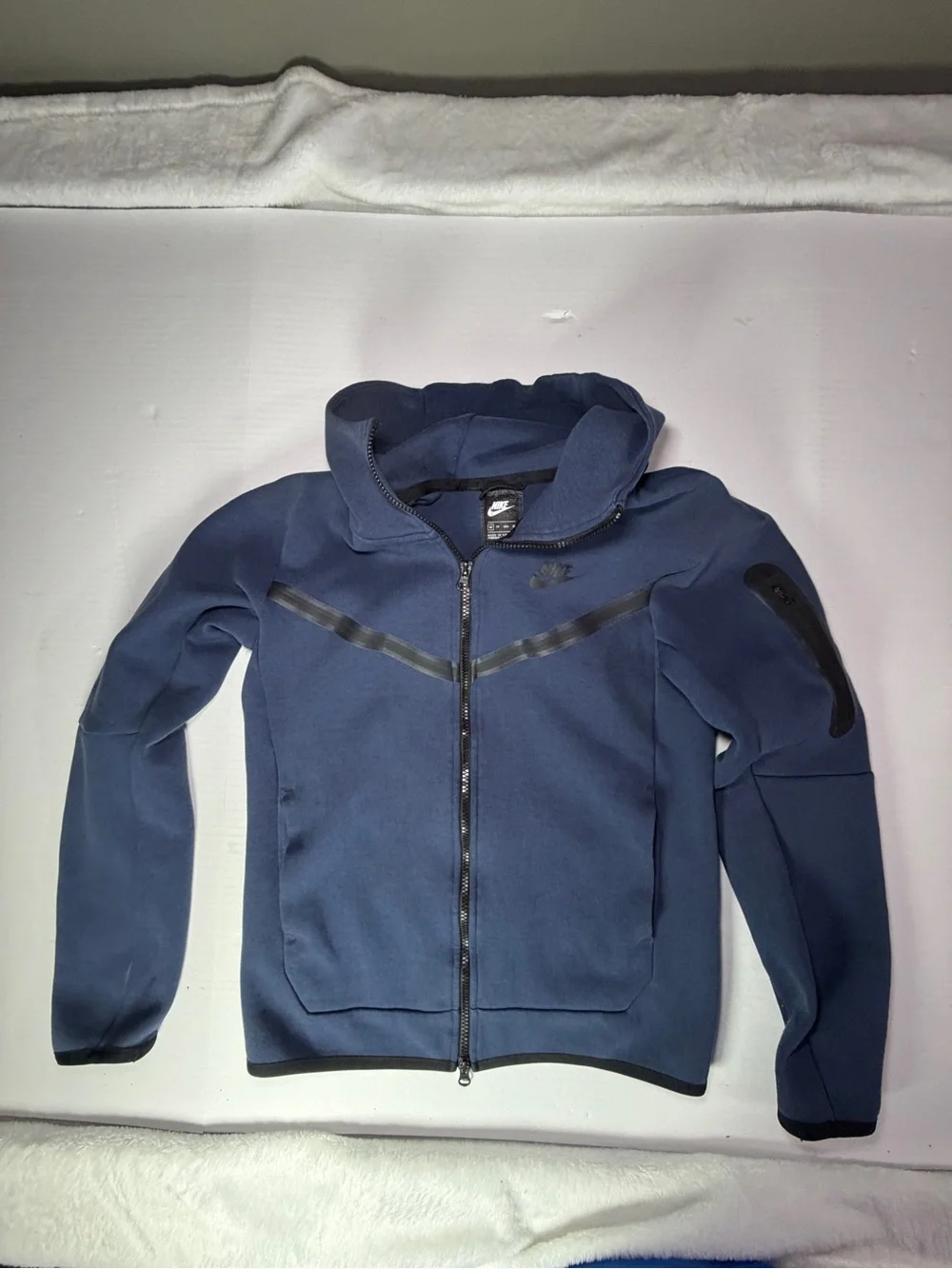 Nike Navy Blue Zip Hoodie with Hood